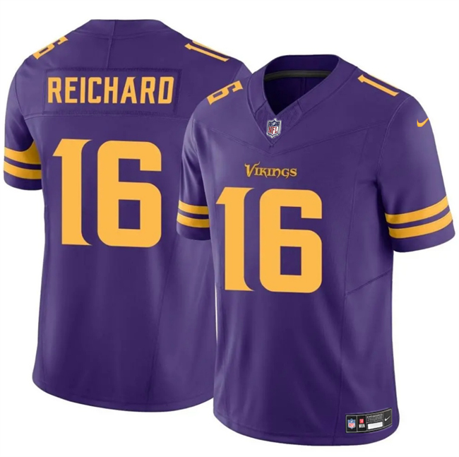 Men's Purple Minnesota Vikings #16 Will Reichard 2023 F.U.S.E. Color Rush Untouchable Limited Stitched Jersey